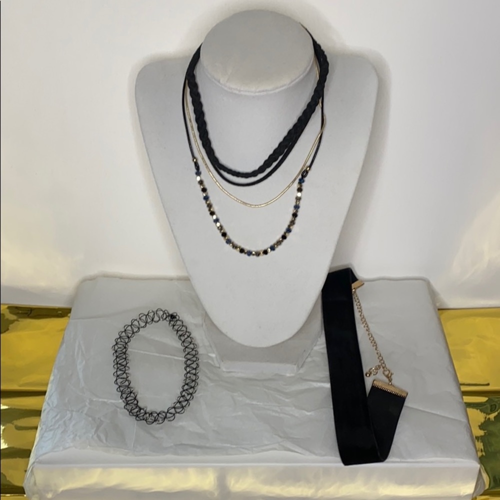 Three set choker necklaces
